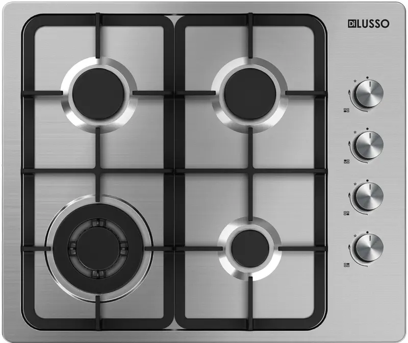 600Mm Gas Cooktop With Stainless Steel Cast Iron Trivets 1
