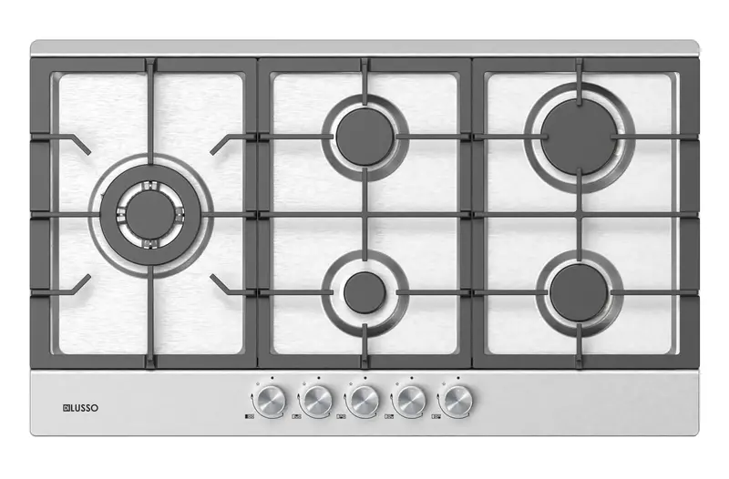900Mm Stainless Steel Gas Cooktop With Dedicated Wok Burner 1