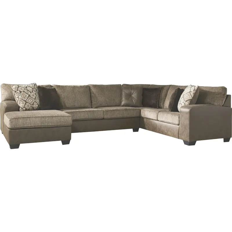 Abalone Chaise Sectional Sofa – 3-Piece Modern Configuration 1