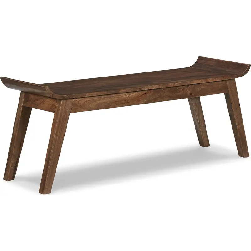 Abbianna Tufted Storage Bench In Medium Brown Faux Leather 1
