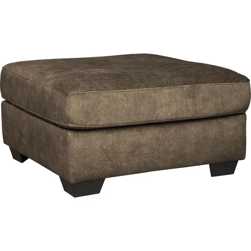 Accrington Earth-Tone Oversized Accent Ottoman – Tufted Fabric Design 1