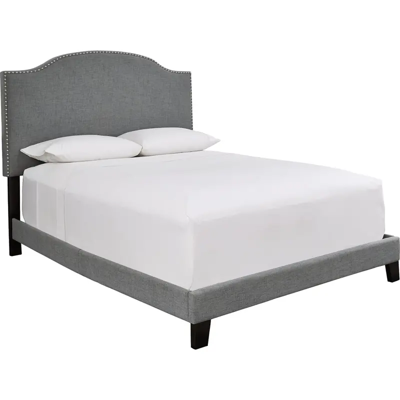 Adelloni Gray Upholstered King Bed 1