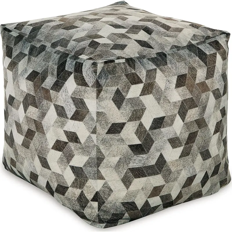 Albermarle Tufted Storage Pouf – Gray And Brown Two-Tone Fabric 1