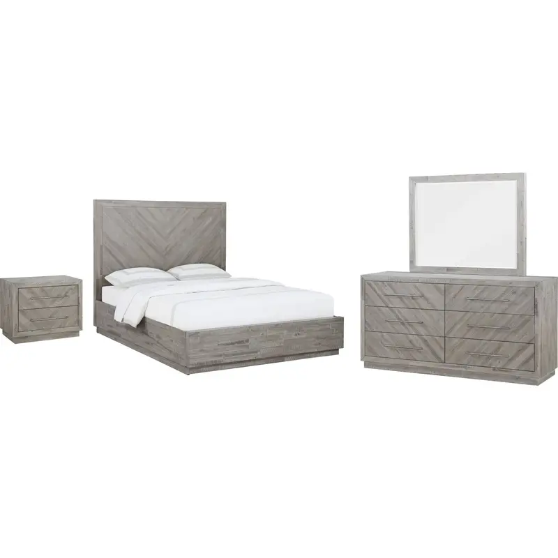 Alexandra Rustic Latte Bedroom Collection – Storage-Focused Furniture Set 1