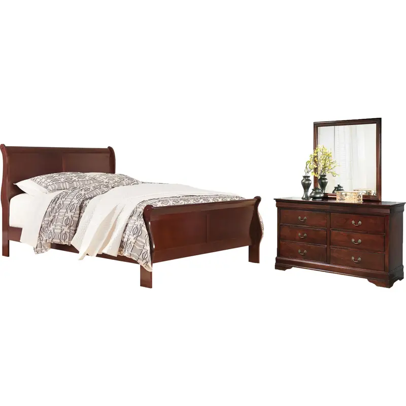 Alisdair Dark Brown King Sleigh Bedroom Set – Traditional Elegance 1