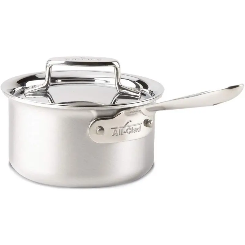 All-Clad D5 Brushed Stainless 2-Quart Sauce Pan With Tight-Fitting Lid 1