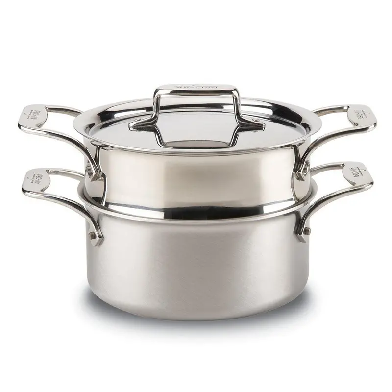 All-Clad D5 Brushed Stainless 3-Quart Casserole With Integrated Steamer Basket 1