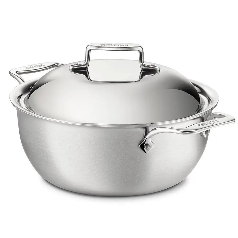 All-Clad D5 Brushed Stainless 5.5-Quart Dutch Oven With Lid 1