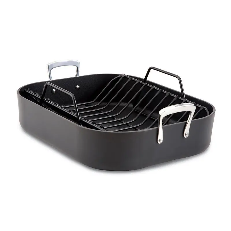 All-Clad Ha1 Nonstick Roasting Pan With Adjustable Rack 1