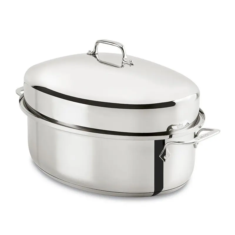All-Clad Oval Covered Roaster – Stainless Steel 1