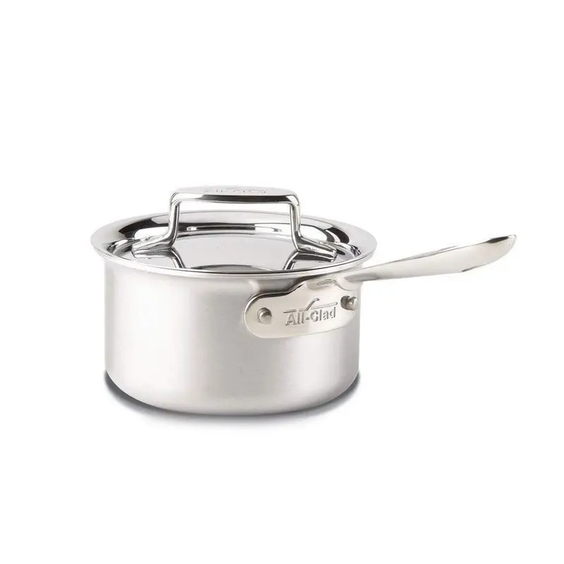 All-Clad Stainless 1.5-Quart Sauce Pan With Pour Spout And Lid 1