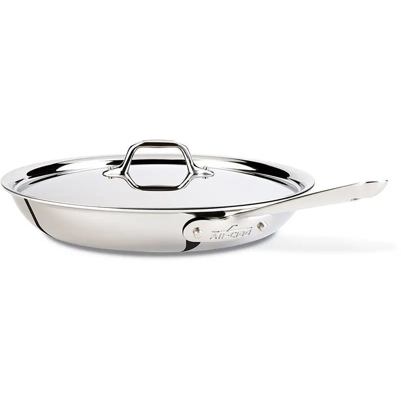 All-Clad Stainless 12-Inch Fry Pan With Tempered Glass Lid 1