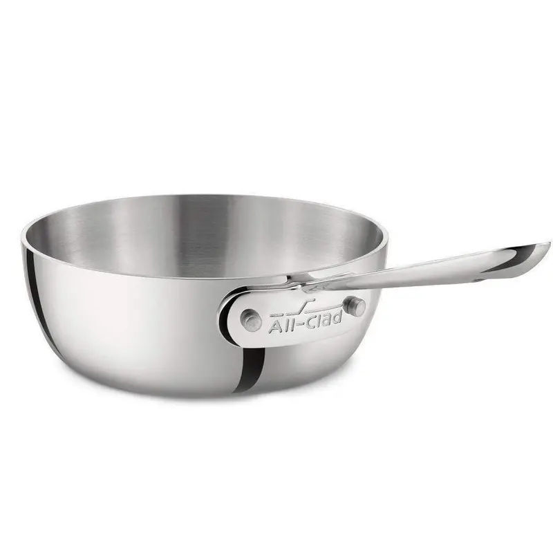 All-Clad Stainless 3.5-Quart Saucier Pan With Rounded Bottom And Helper Handle 1