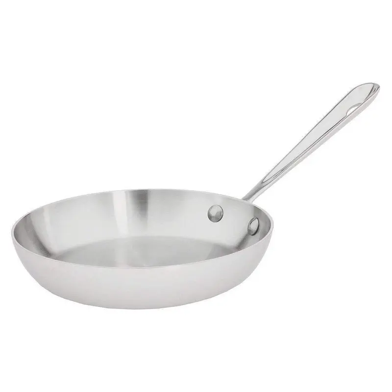 All-Clad Stainless French Skillet With Sloped Sides And Helper Handle 1