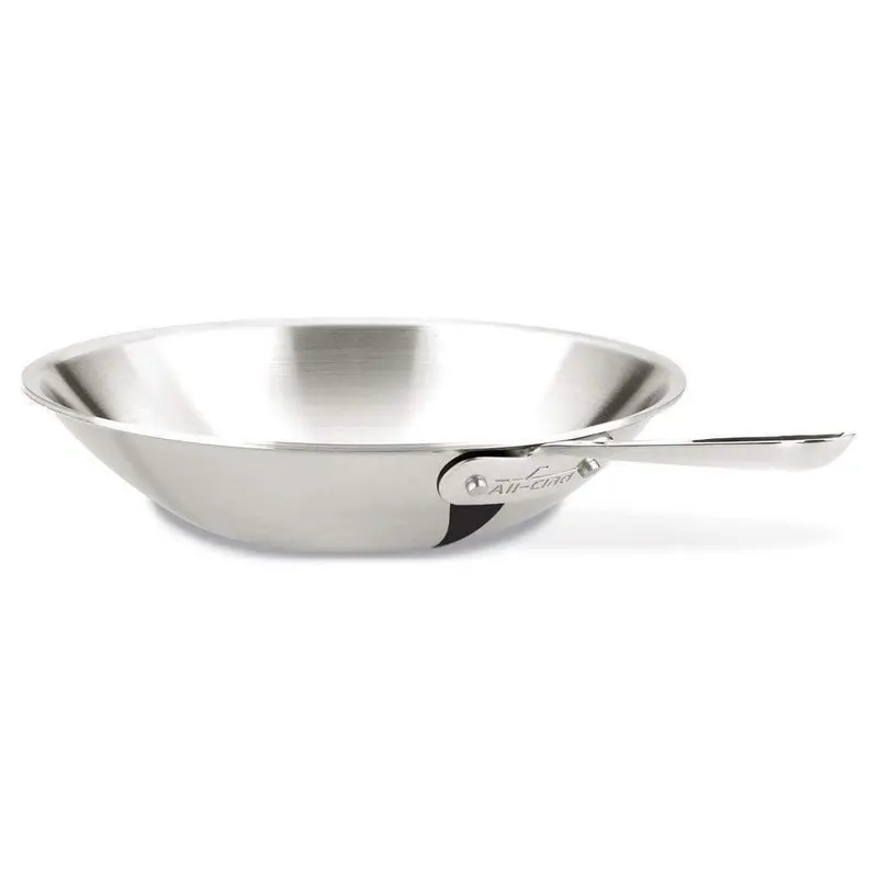 All-Clad Stainless Open Stir-Fry Pan With Wide, Flat Base 1