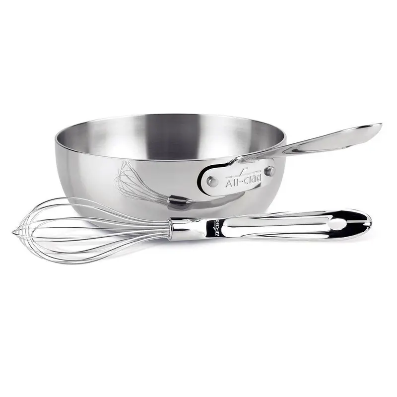 All-Clad Stainless Saucier Pan With Whisk, 2-Quart 1