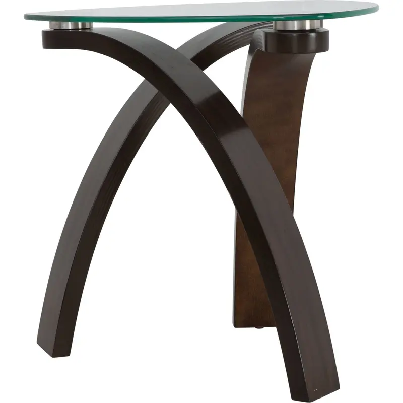 Allure Hazelnut Wood End Table – Warm Contemporary Style 1
