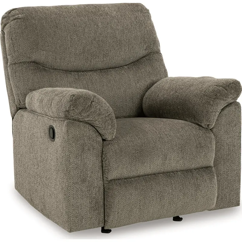 Alphons Rocking Recliner – Putty Fabric Swivel Lounge Chair 1