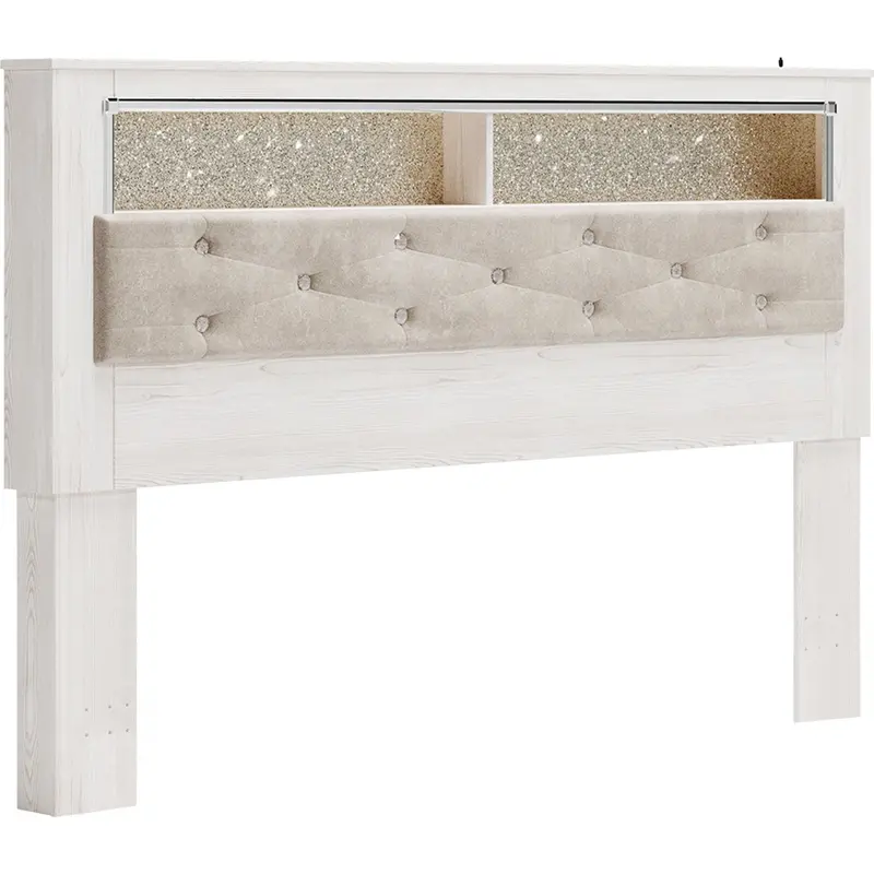 Altyra King Panel Headboard – Matte White Finish 1