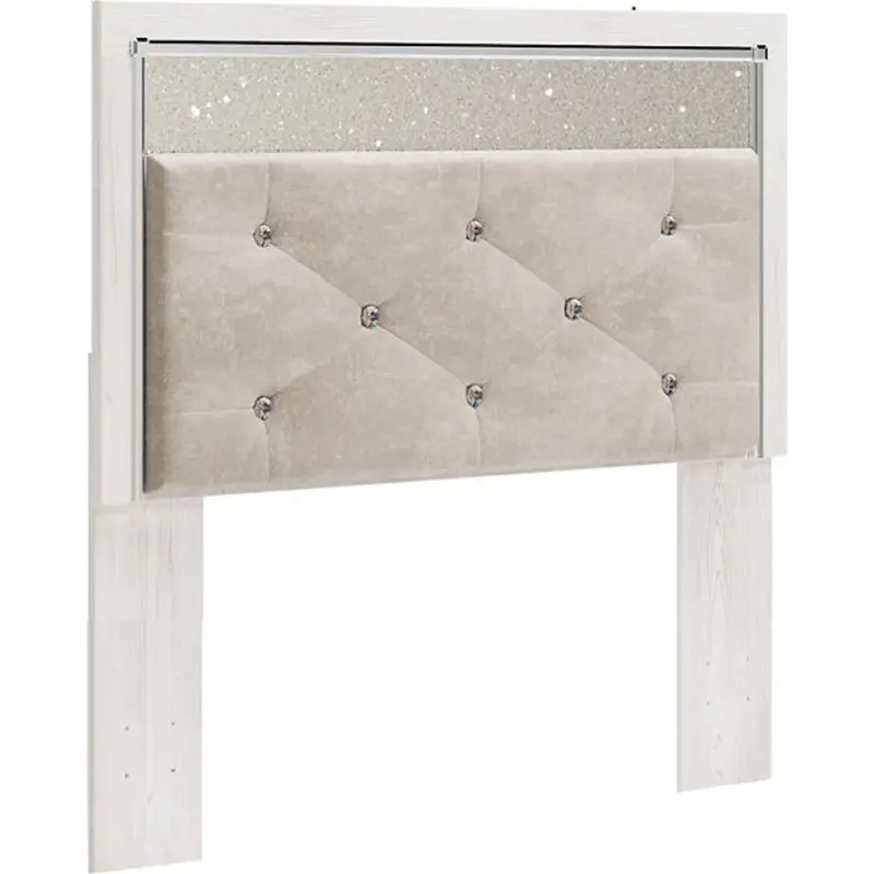 Altyra White Full Panel Headboard With Contemporary Silhouette 1