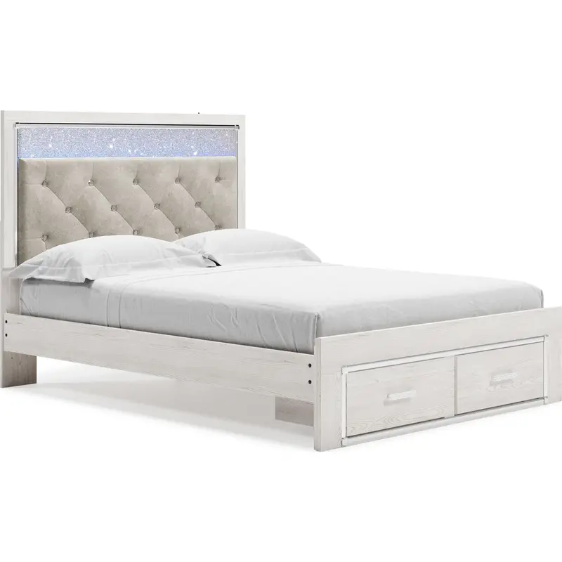 Altyra White Storage Bed With Under-Bed Drawers 1