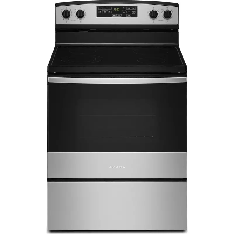 Amana 30-Inch Electric Range – Stainless Steel With Self-Cleaning Oven (Yaer6603Sms) 1