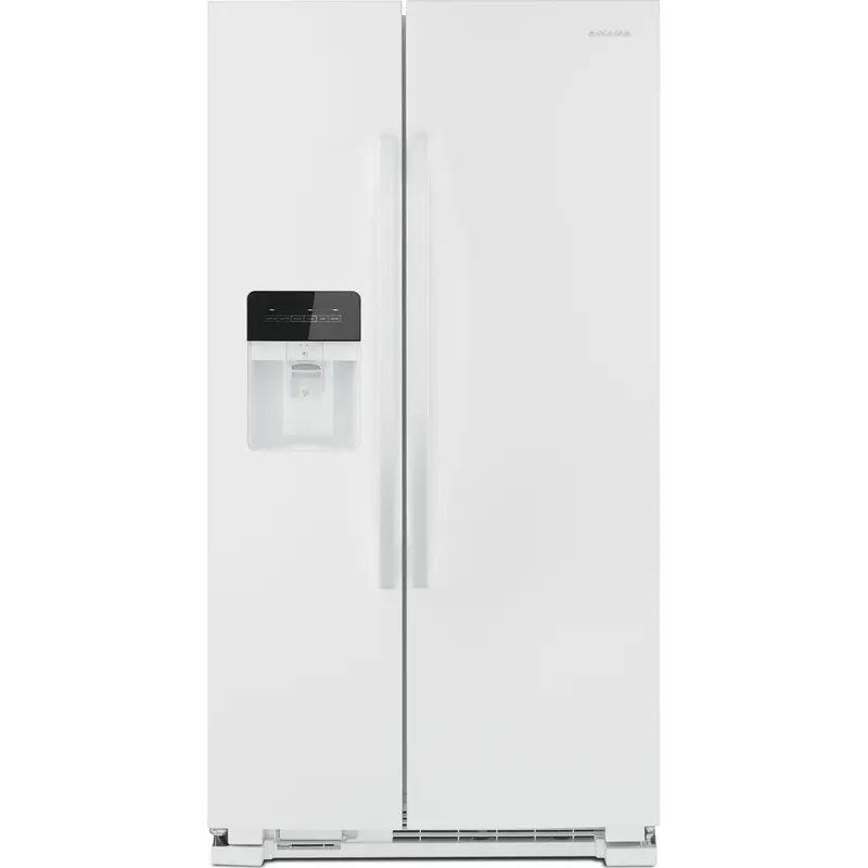 Amana 33-Inch Side-By-Side Refrigerator In White With Dual-Dispenser Ice & Water (Asi2175Grw) 1