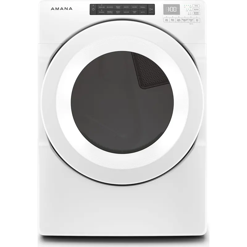 Amana 7.4 Cu. Ft. Electric Front-Load Dryer With Moisture Sensors – White (Yned5800Hw) 1