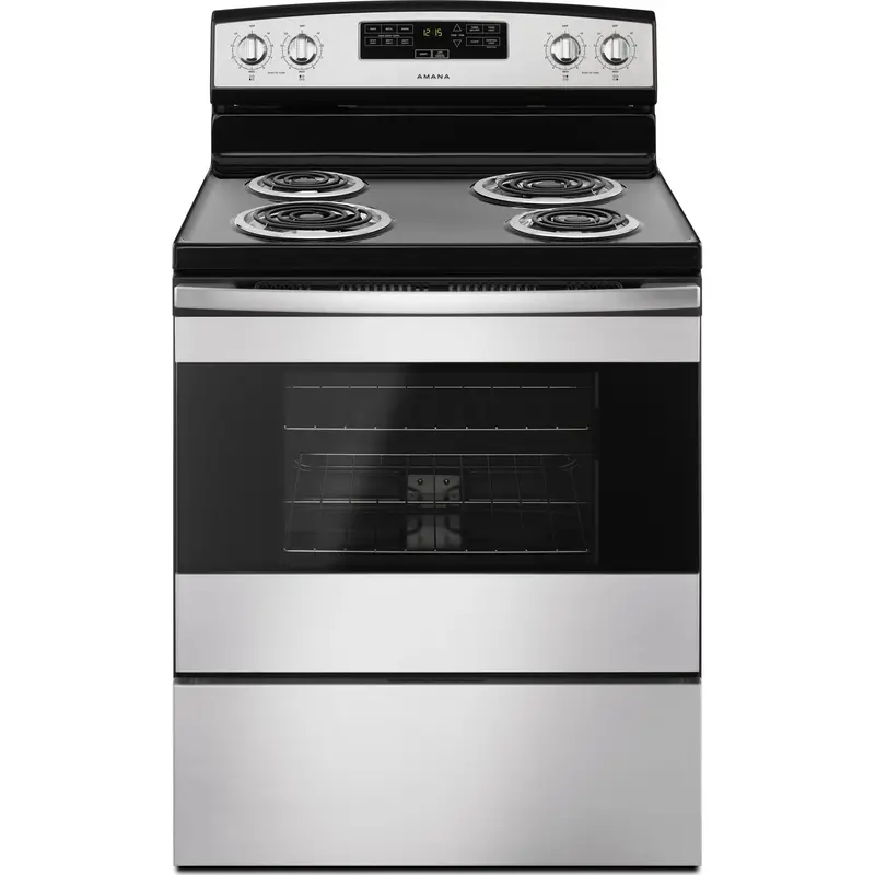 Amana Yacr4303Mfs 30-Inch Stainless Steel Electric Range With Bake Assist Temperatures 1