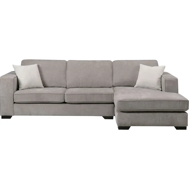 Amber Gray And Cream Sectional Sofa With Chaise 1