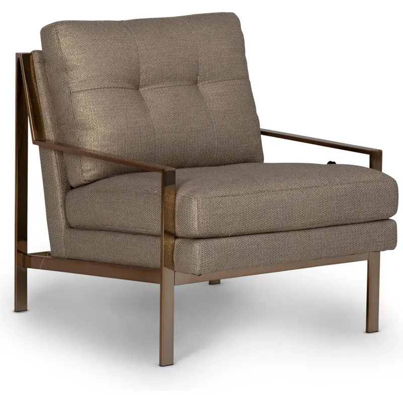 Amy Metallic Accent Chair – Gold-Finished Frame 1