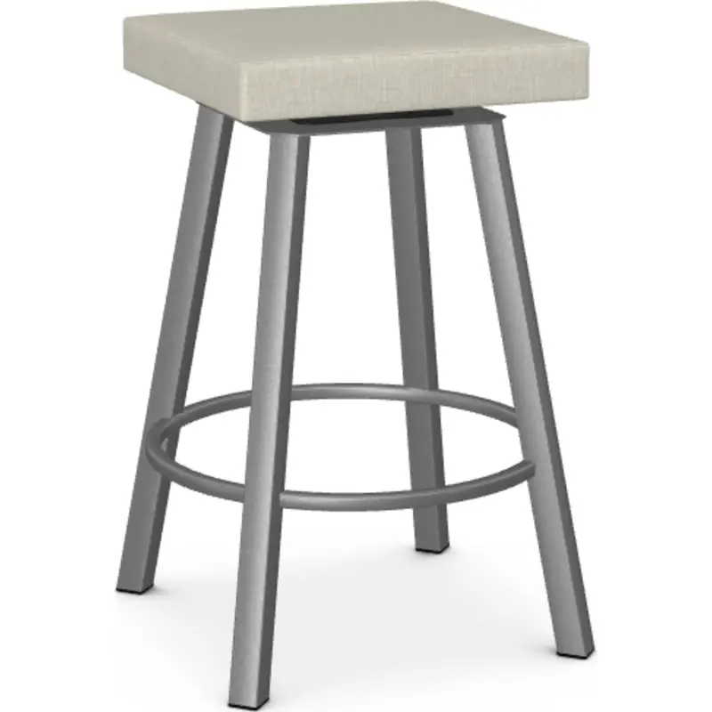 Anders Marshmallow-Finish 26-Inch Bar Stool – Plush Upholstered Counter Chair 1