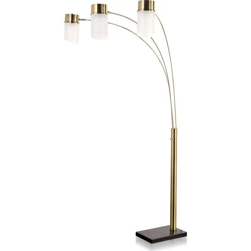 Antique Brass Adjustable Floor Lamp – 84-Inch Height 1