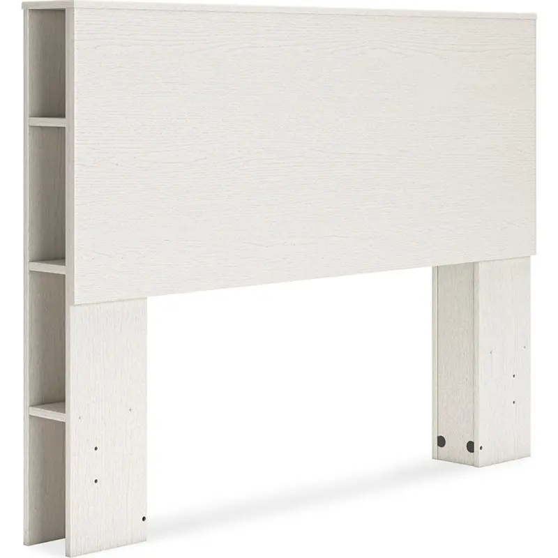 Aprilyn Full Bookcase Headboard – Crisp White Finish 1