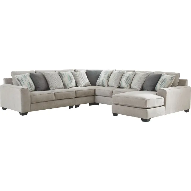 Ardsley 5-Piece Sectional With Chaise – Transitional Style Living Room Set 1
