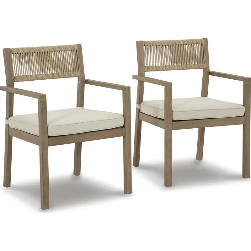 Aria Plains Brown Wicker Outdoor Lounge Chairs With Cushions (2-Pack) 1