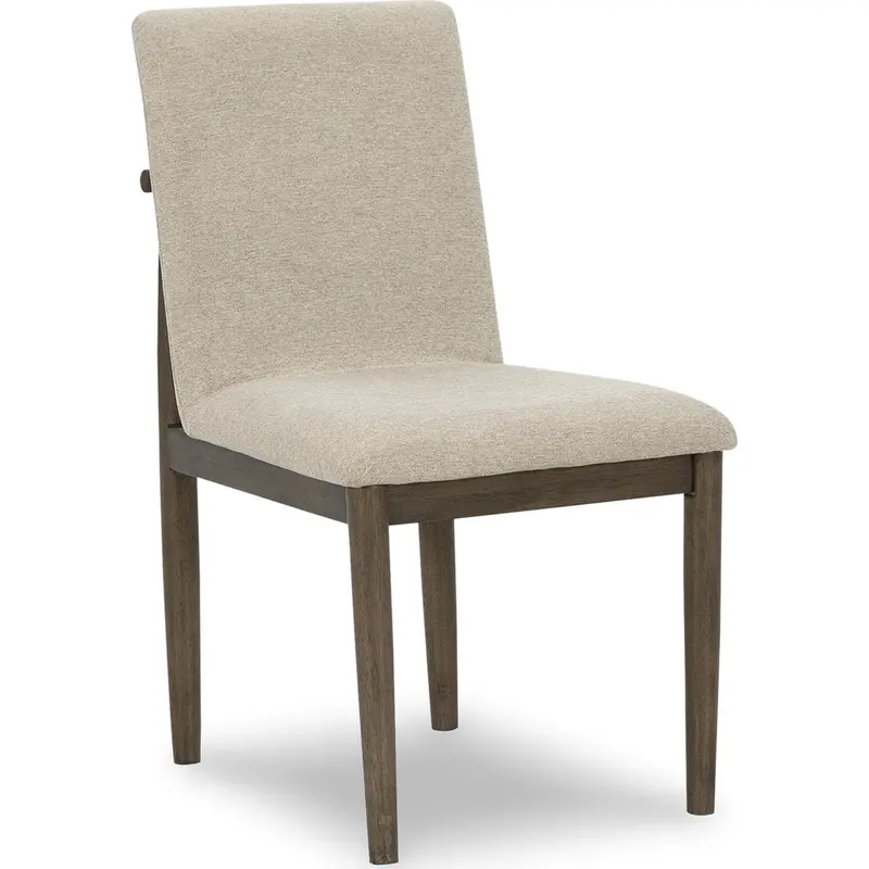 Arkenton Grayish-Brown And Beige Side Chair – Upholstered Seat (D786-01) 1