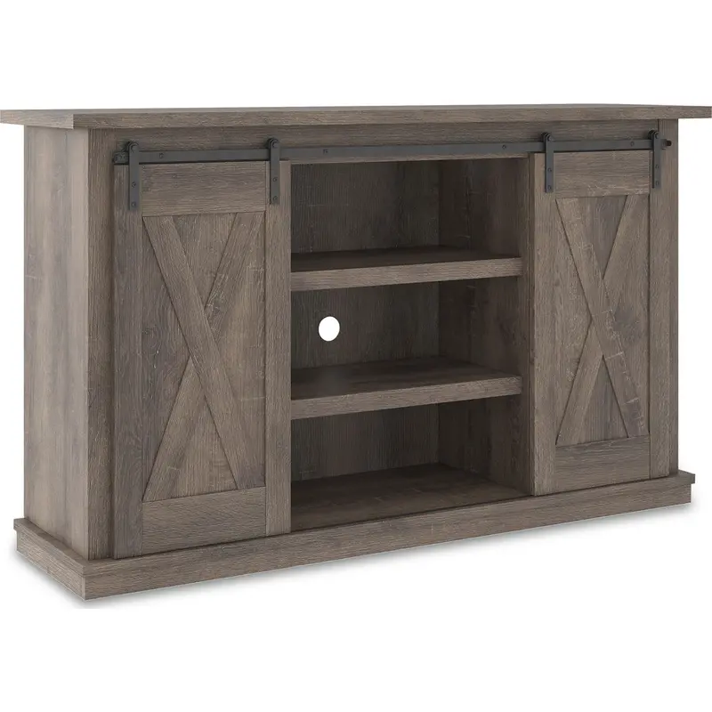 Arlenbry Modern Gray Tv Stand For Flat-Screen Displays 1