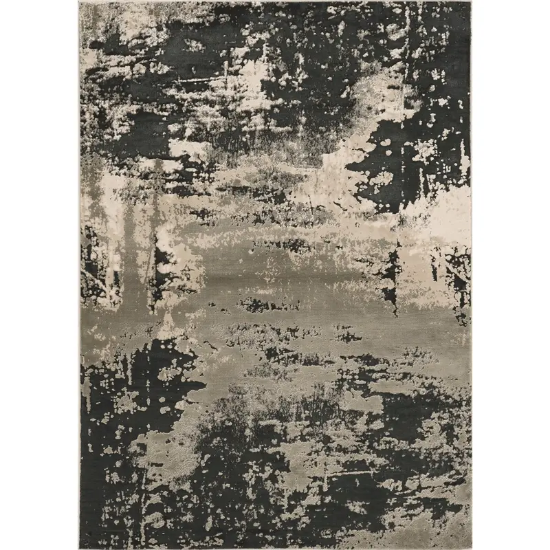 Asbury Silver And Charcoal Eclipse Geometric Area Rug (5' X 8') 1