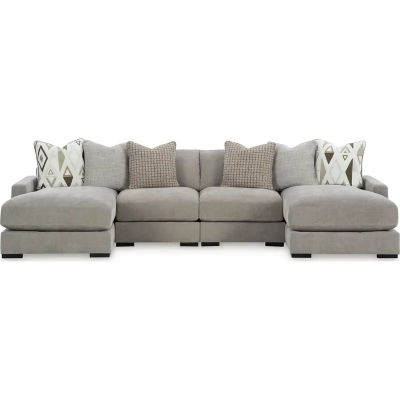 Aslan Court Flax Upholstered Sectional Sofa (4-Piece) 1