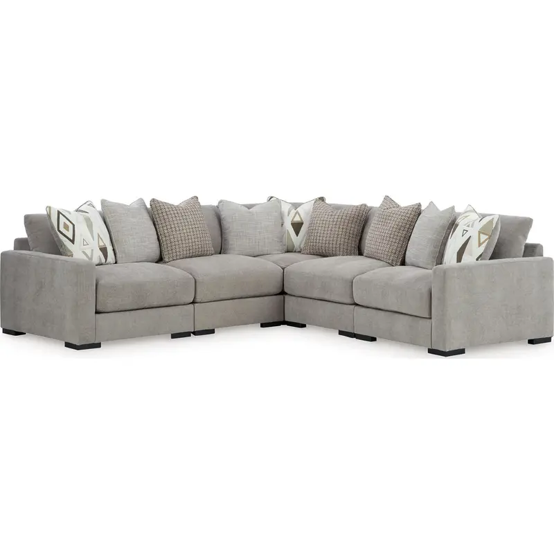 Aslan Court Modular Sectional Sofa – Linen-Blend Flax Fabric Seating 1