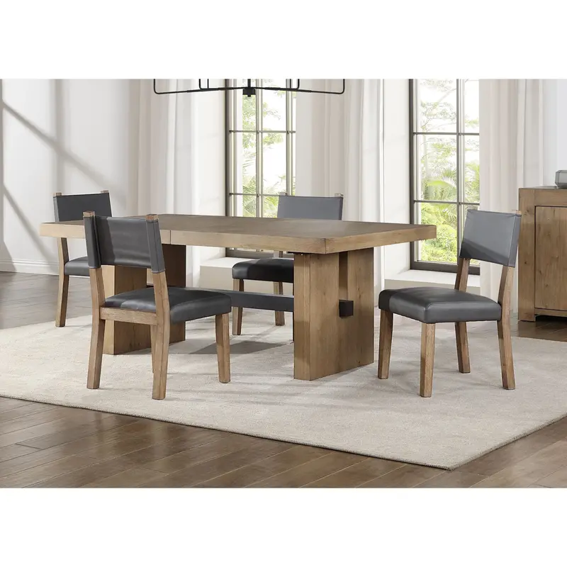 Aubrey Contemporary Dining Set – Neutral Tone Design 1