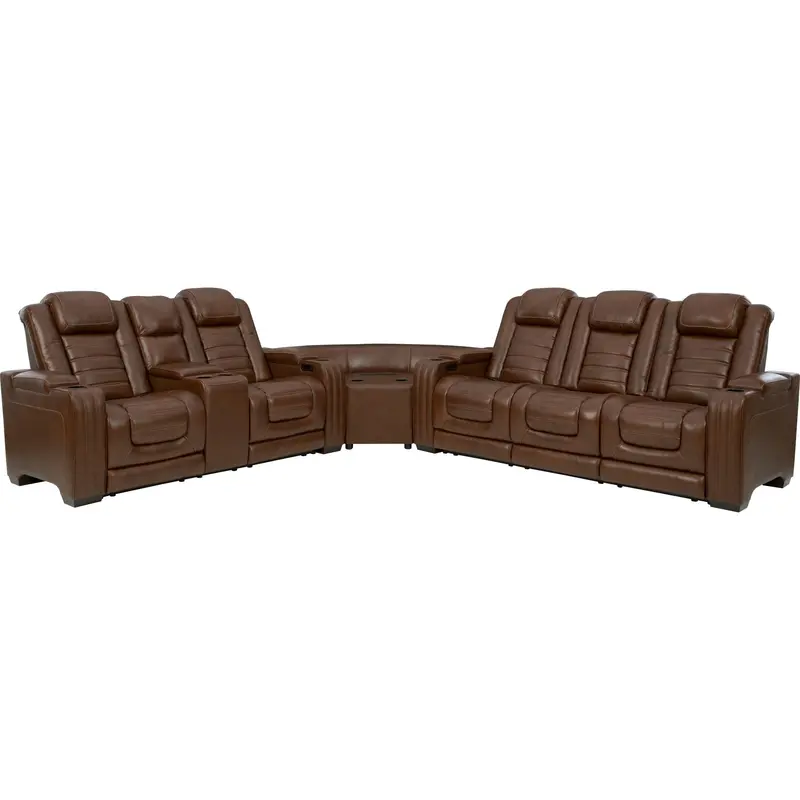 Backtrack Gray Power-Sectional Sofa – 3-Piece Configuration 1