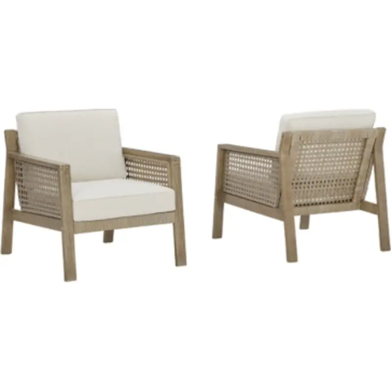 Barn Cove Brown Outdoor Lounge Chair Set (2 Pieces) With Cushions 1