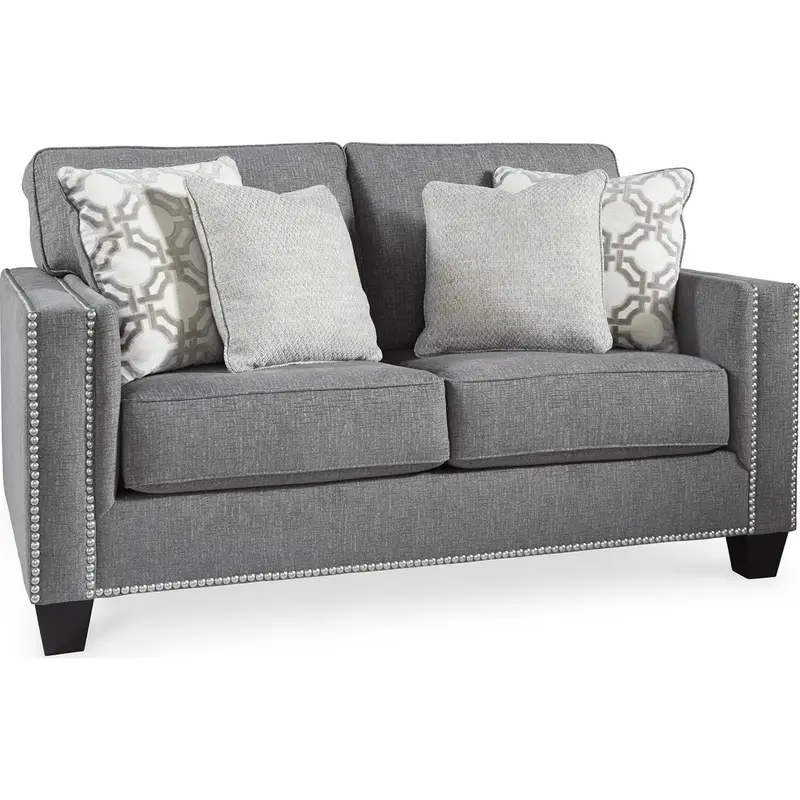 Barrali 2-Seat Loveseat In Fog Gray – Coordinating Sofa Alternative 1