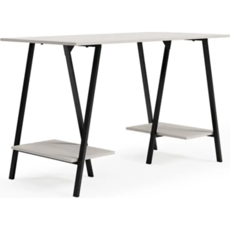 Bayflynn White And Black Modern Desk 1