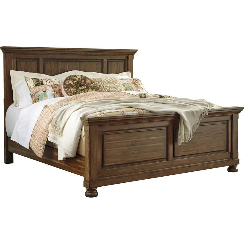 Baymore Solid Wood Panel Bed – Minimalist Platform Frame 1