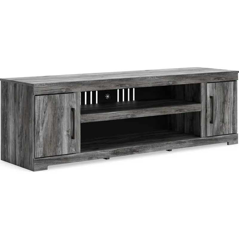 Baystorm Media Console – Gray Finish Tv Stand With Storage 1