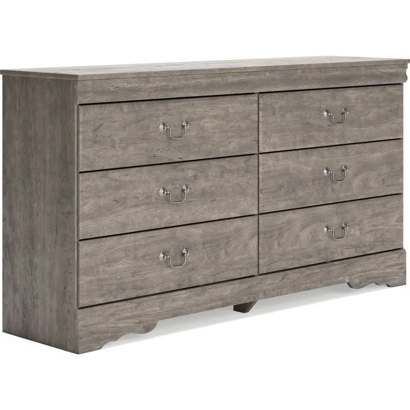 Bayzor Gray 6-Drawer Dresser – Modern Bedroom Storage 1