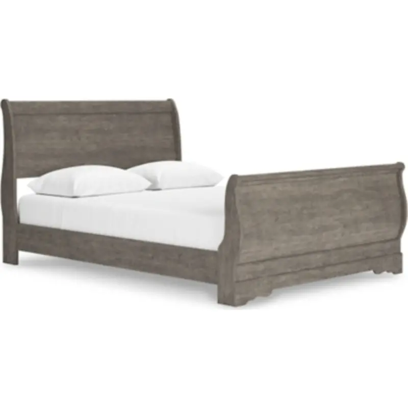 Bayzor Gray Queen-Sized Bed Frame 1